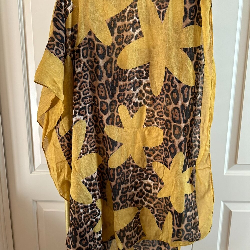 Tasha Animal Print and Ochre Scarf